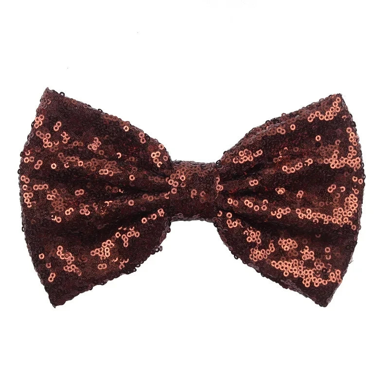 5-Pack Glitter Sequin Hair Bows – DIY Girls Hair Accessories