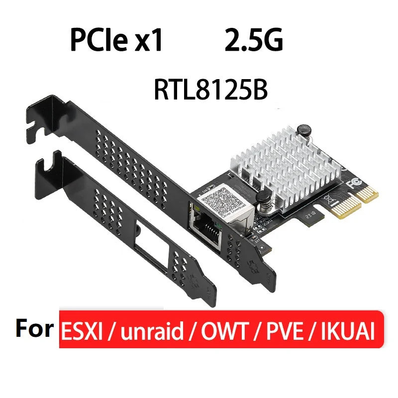 2.5G PCIe Network Card RTL8125 RJ45 Ethernet Adapter
