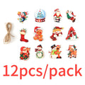 12-Pack Christmas Wooden Snowman Pendants – DIY Holiday Decor