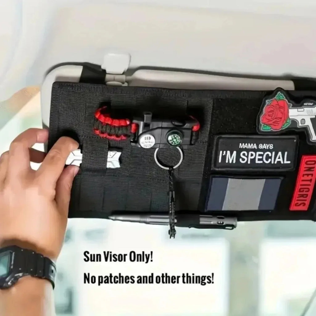 Tactical Car Visor Organizer Bag | SUV Truck Travel Storage