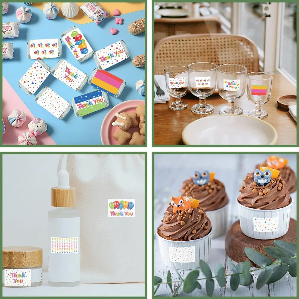 120-Pack Mini Candy Bar Wrapper Stickers – Baby Shower Decor