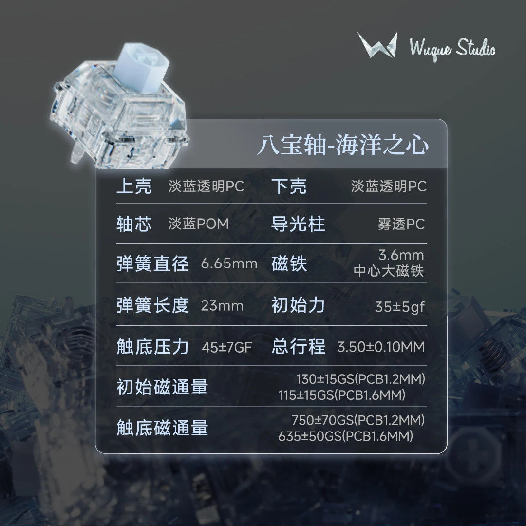 Wuque Studio Babao Diamond Hall Effect Linear Switch 35gf