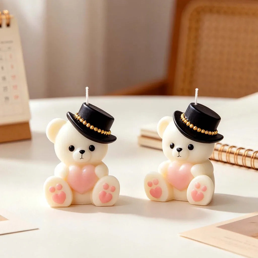 3D Bear Silicone Mold for Candles, Resin & Craft Ornaments
