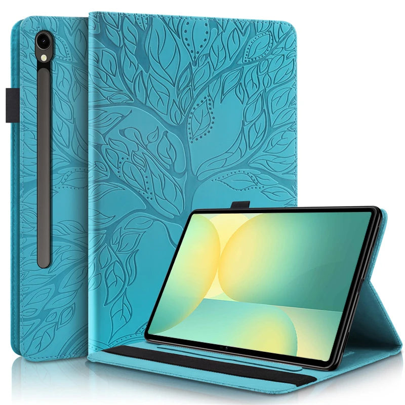 Samsung Galaxy Tab S10 Lite Case Embossed Flip Wallet Stand 10.9"