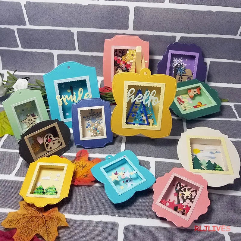 Christmas Shadow Box Metal Cutting Dies – DIY Scrapbooking Set