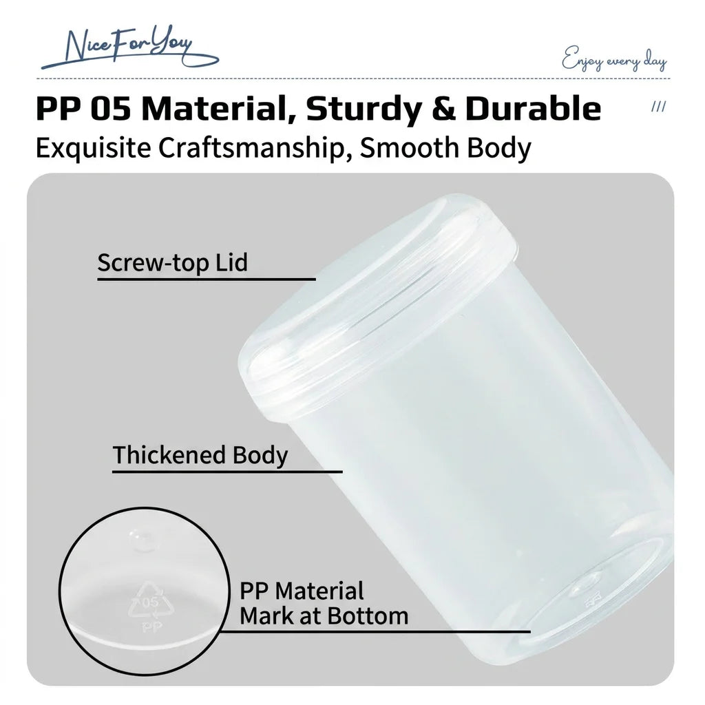Refillable PP Sealed Jars 20–50ml | Travel Cosmetic Containers