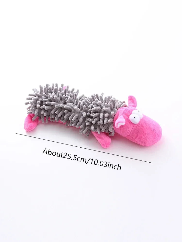 Squeaky Plush Pet Toy – Cute Hippo & Pig Design for Dogs