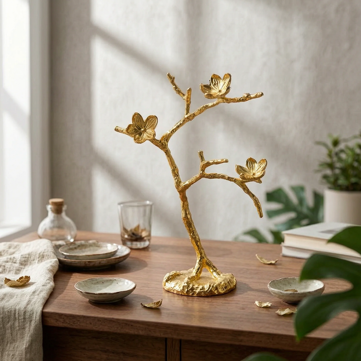 Two-Tier Scalloped Bowl Serving Stand | Silver & Gold Platter