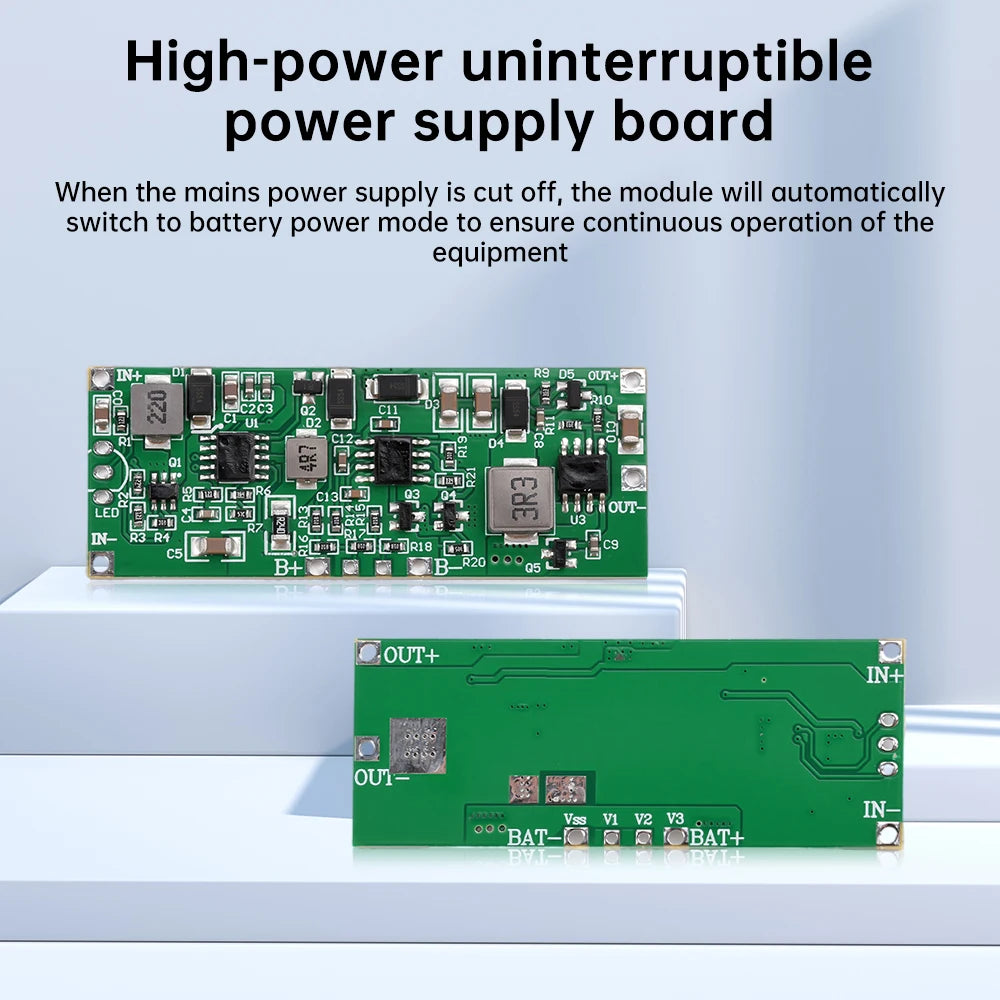 12V 36W UPS Module – 3S Lithium Battery Backup Power Board