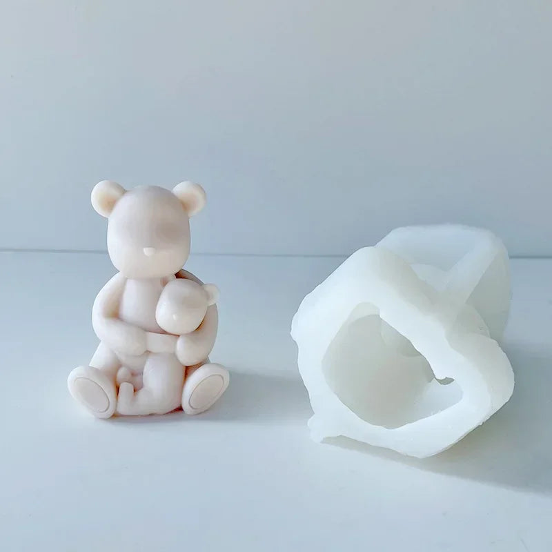 3D Bear Silicone Mold – Candle, Soap, Resin & Chocolate DIY