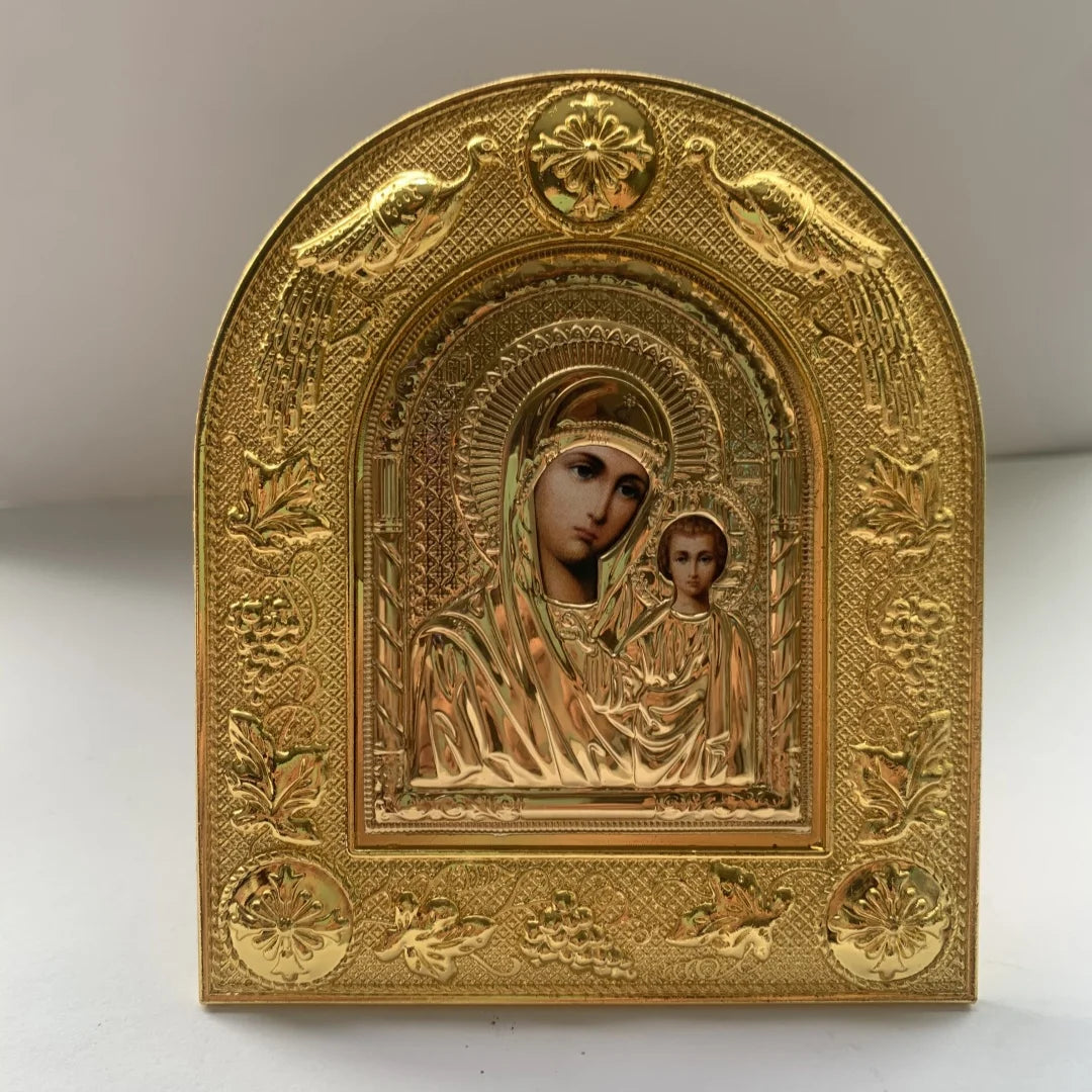 Virgin Mary & Jesus Alloy Icon – Home & Church Ornament