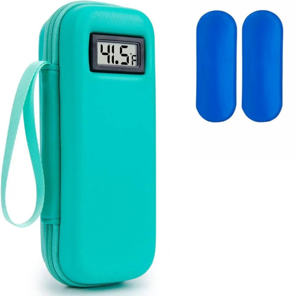Insulin Cooler Travel Case with Thermometer | Insulated Bag