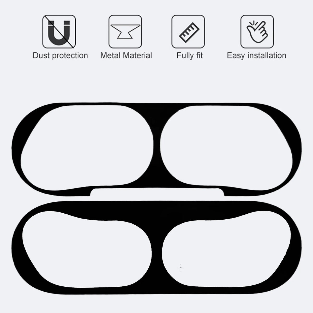 Metal Dust Cover Stickers for AirPods Pro 3 – Scratch Guard