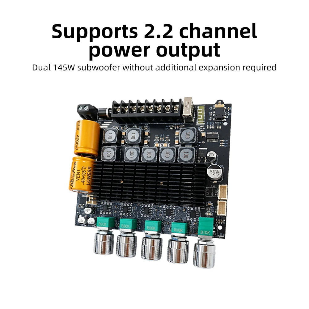 ZK-TB22 2.2-Ch Bluetooth Amplifier Board 75W+75W+145W