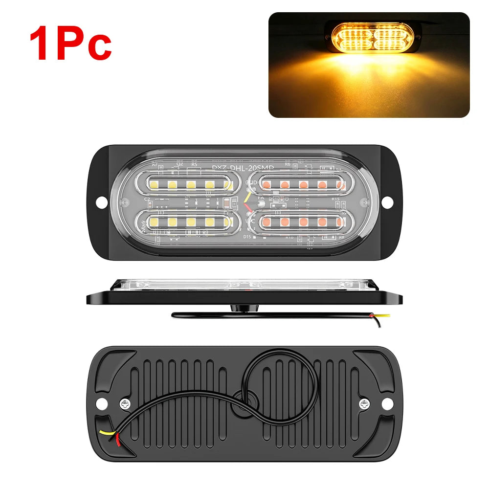 12/24V LED Strobe Beacon Light – Truck, Trailer & Motorcycle