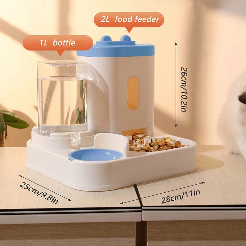 Rabbit Ear Standing Pet Bowl Set – Cat & Dog Food & Water Feeder