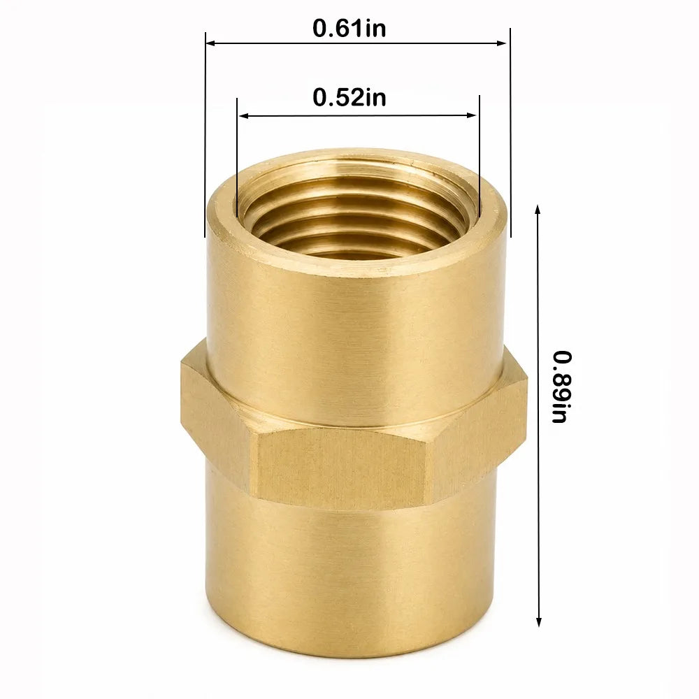 Brass NPT Female Coupling – Air Hose & Pipe Fitting Adapter