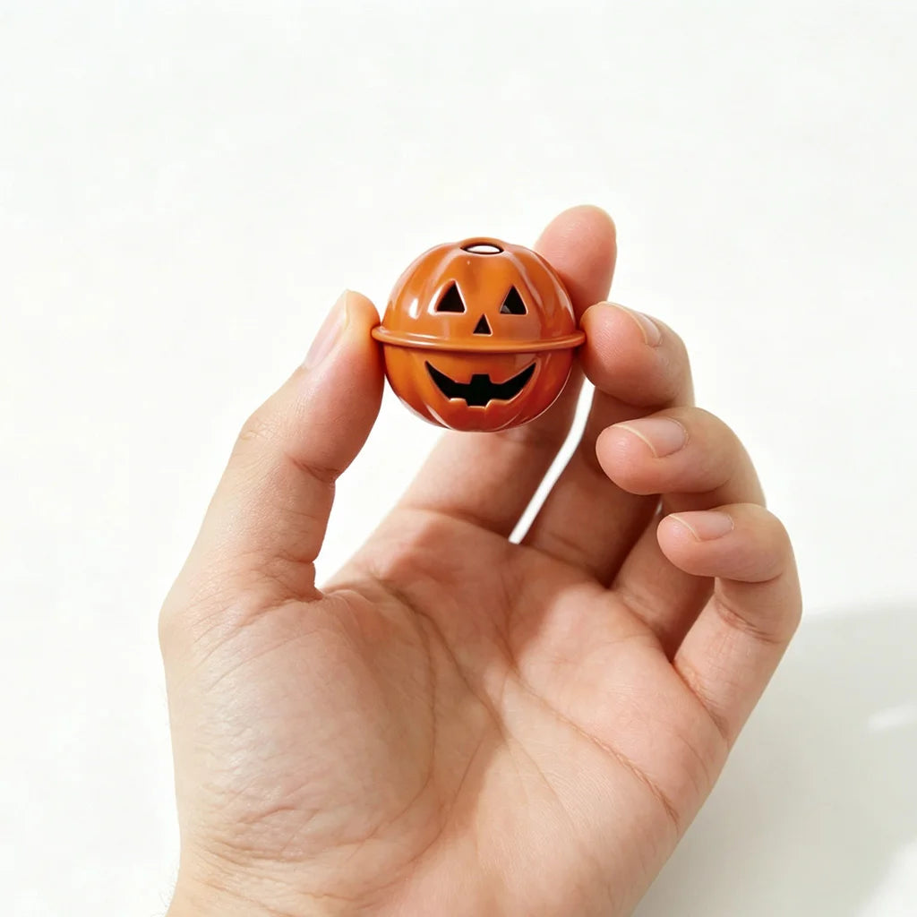 Halloween Copper Pumpkin Bells Pendants – 3cm, 4-Pack