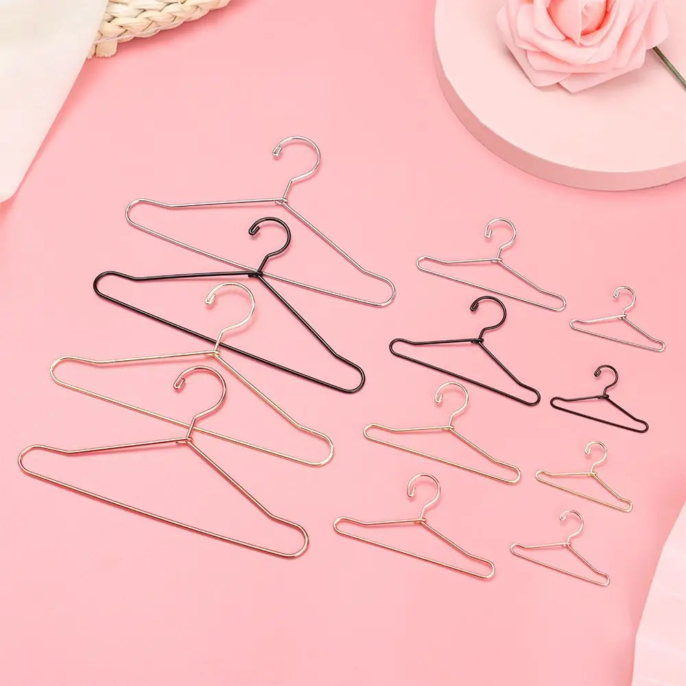 10-Pack Dollhouse Mini Metal Hangers – Wardrobe Accessories