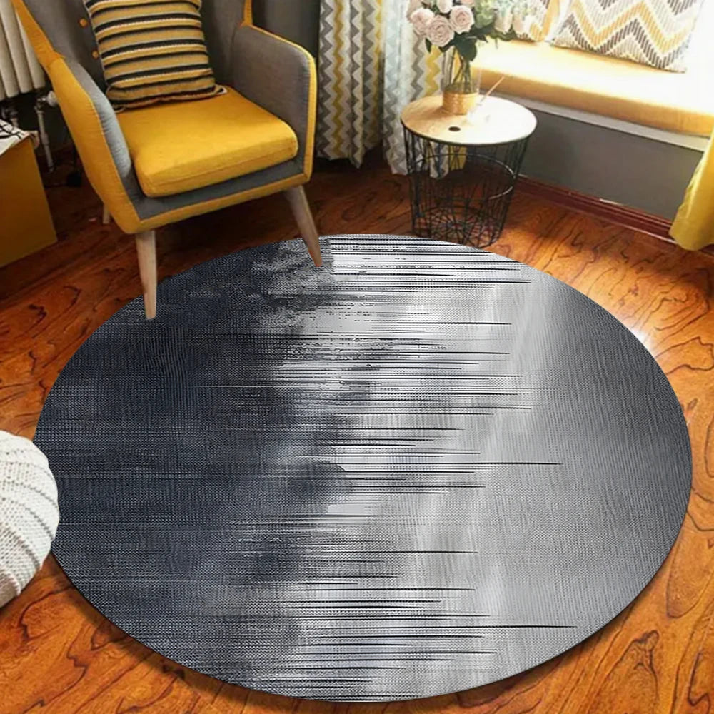 Round Non-Slip Area Rug – Soft Modern Carpet for Home Décor