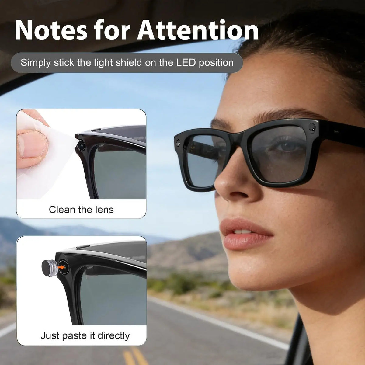 Smart Glasses LED Sensor Cover Stickers – Privacy Kit