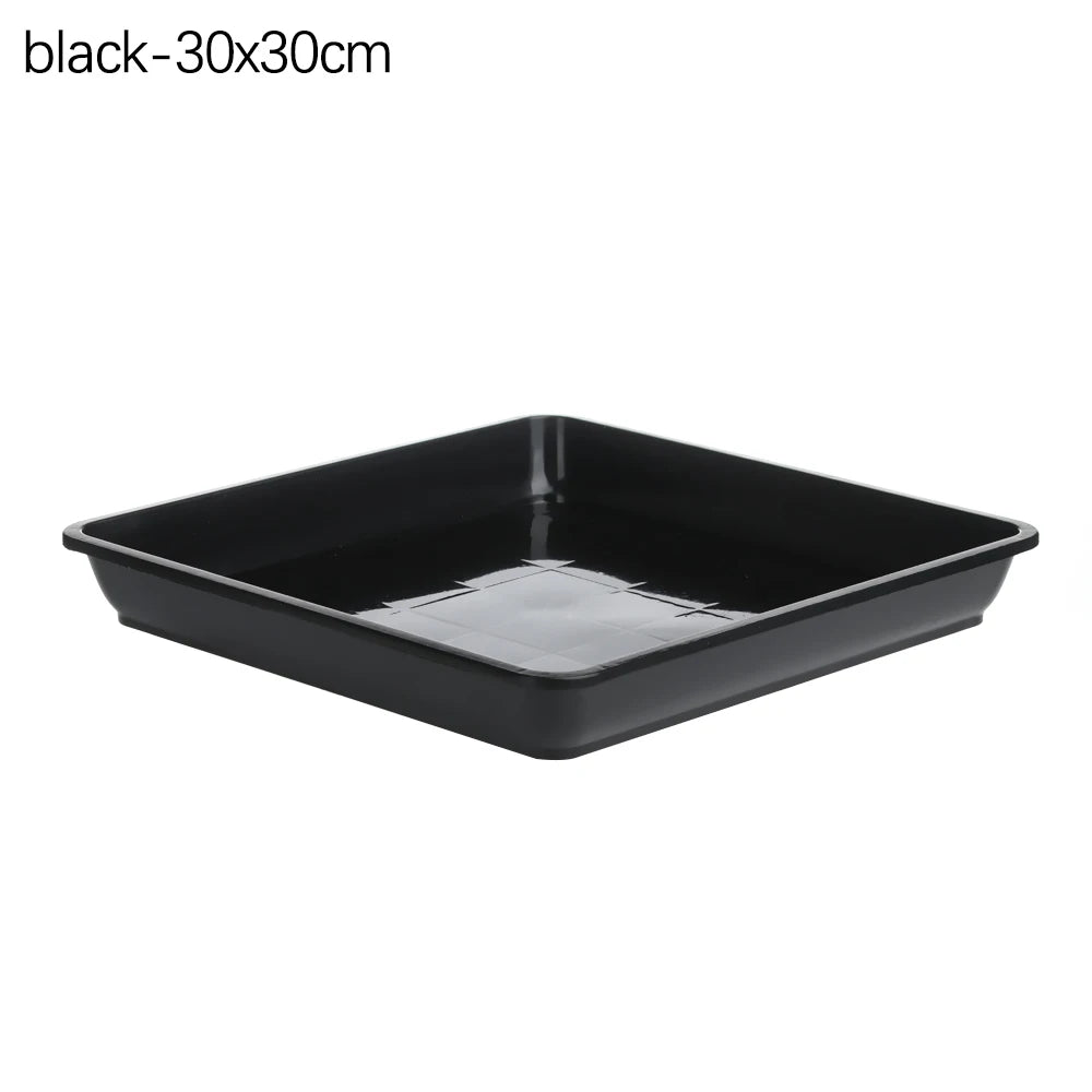 Square Plant Saucer Drip Tray – BPA-Free, 6 Sizes Indoor/Outdoor