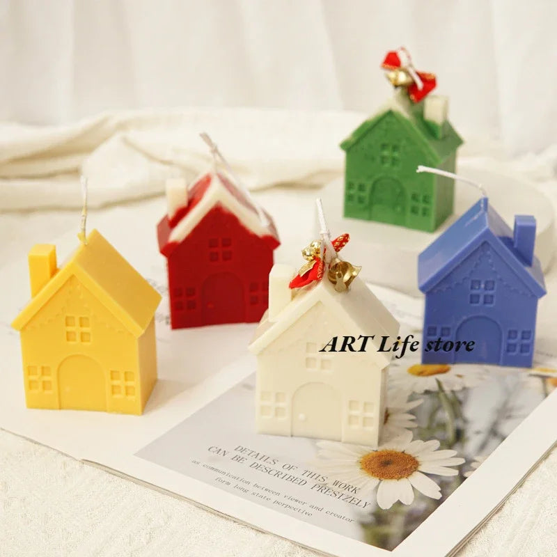 House-Shaped Acrylic Candle Mold Set – DIY Villa Candle Making