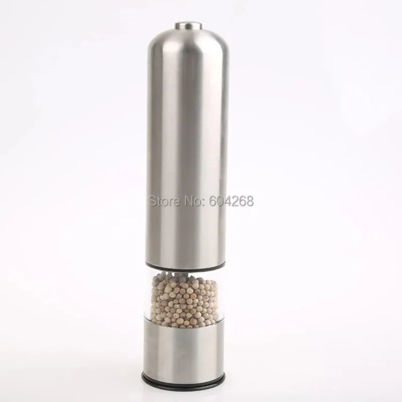 Electric Stainless Steel Pepper & Salt Grinder with LED Light