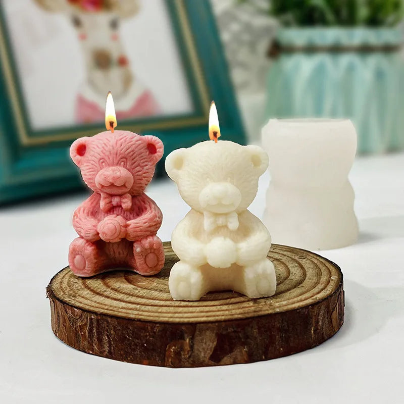Bear Hug Ball 3D Silicone Mold – Candle Soap Resin DIY Craft
