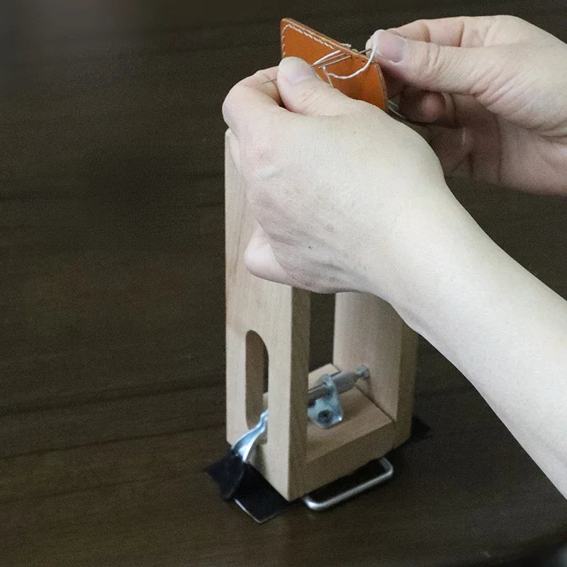 360° Rotating Wooden Leather Stitching Clamp | DIY Leathercraft