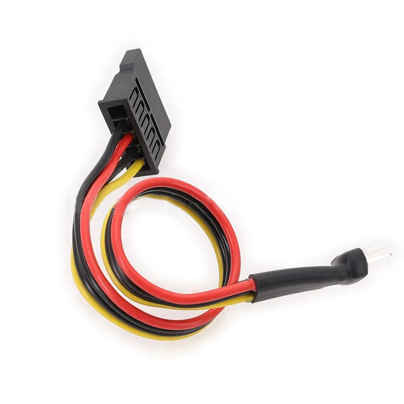 SATA 15-Pin to 4-Pin FDD Power Cable Adapter 18AWG Converter
