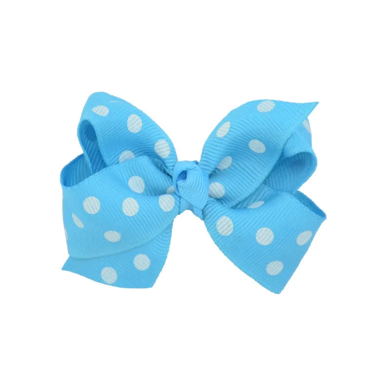 12-Pack Handmade Grosgrain Ribbon Bow Hair Clips for Girls
