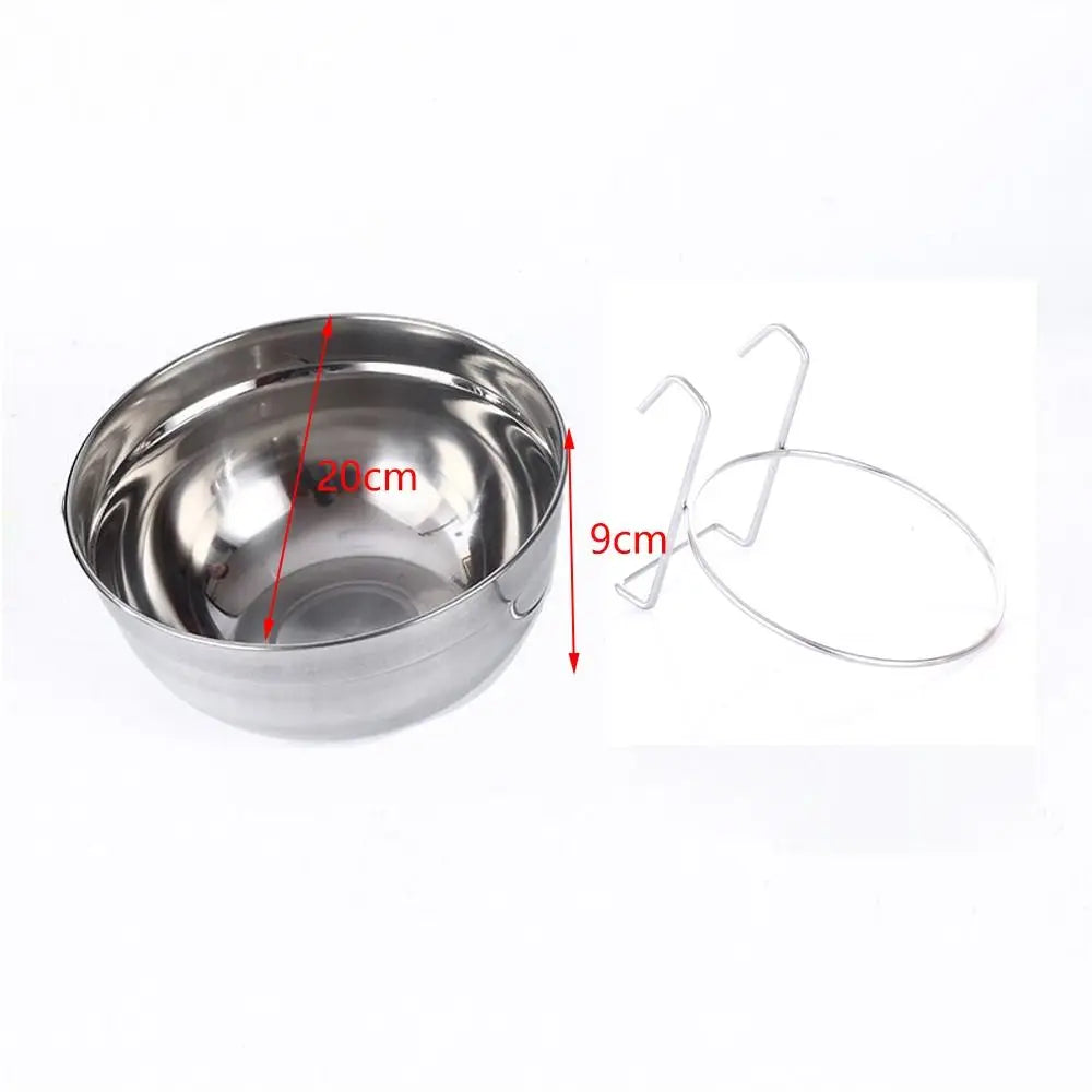 Stainless Steel Hang-On Pet Bowl – Dog & Cat Cage Cup