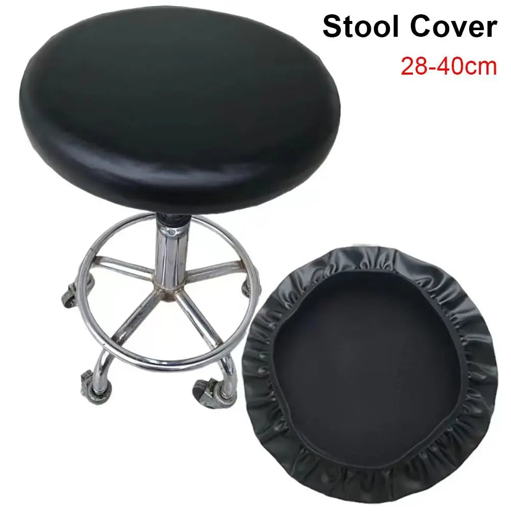 PU Leather Round Chair Seat Cover – Waterproof Slipcover
