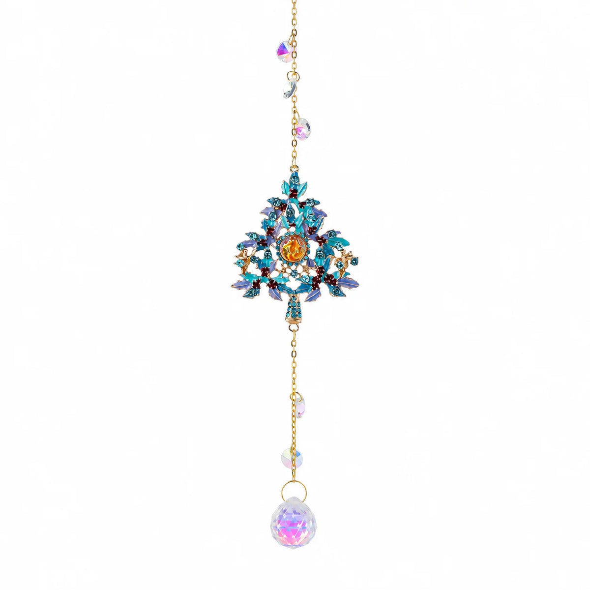 Crystal Christmas Tree Suncatcher – Rainbow Prism Ornament