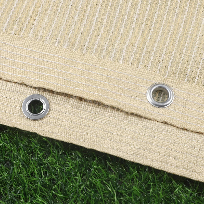 Light Beige HDPE Shade Net | 85% UV Sun Shading Cloth