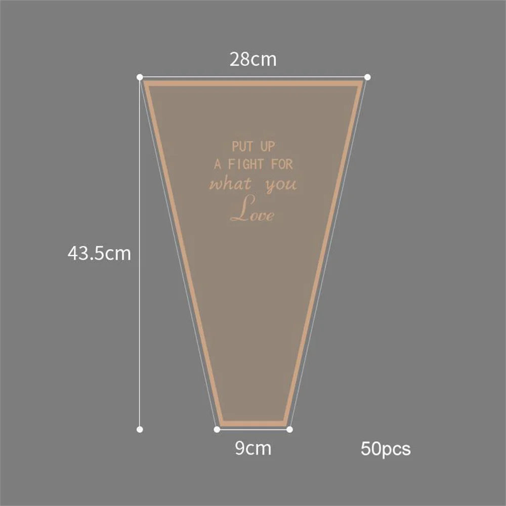 50-Pack Waterproof Rose Flower Wrapping Bags – Rose Gold