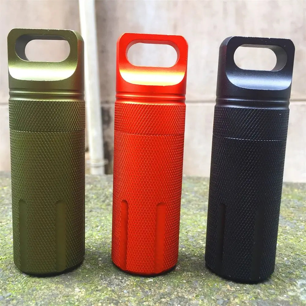 Waterproof EDC Capsule Container – Airtight Aluminum Pill Case