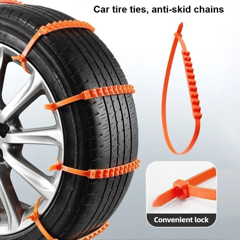 Nylon Tire Snow Chains – Universal Anti-Skid Winter Traction