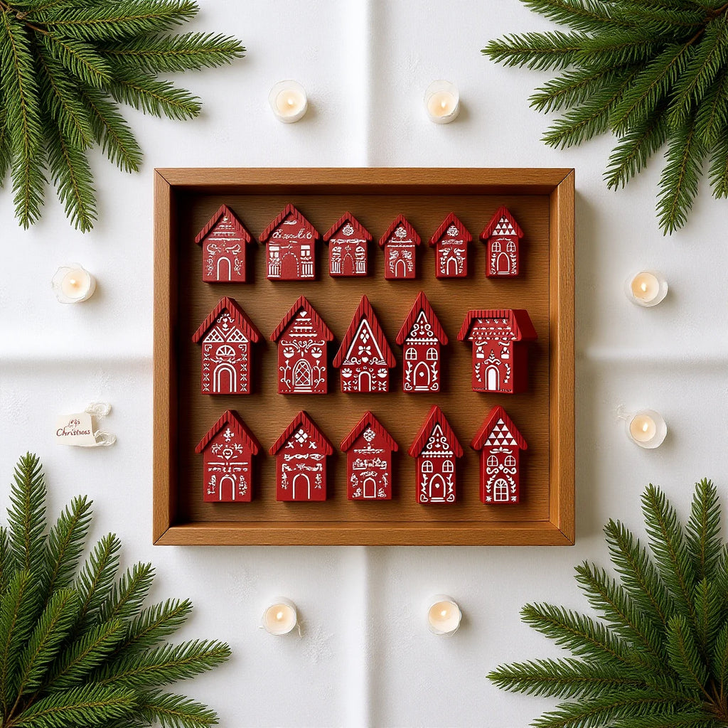 8-Cavity Christmas House Silicone Mold – Candles, Resin & Crafts