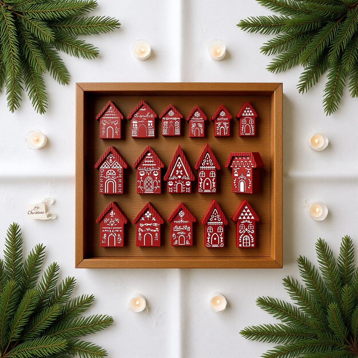 8-Cavity Christmas House Silicone Mold – Candles, Resin & Crafts