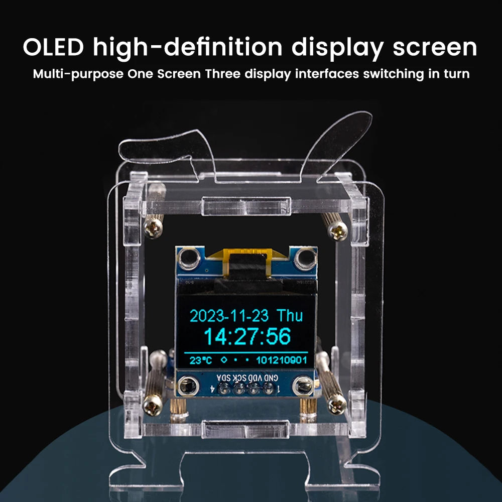ESP8266 Mini OLED Clock DIY Kit – Wi-Fi Weather Display