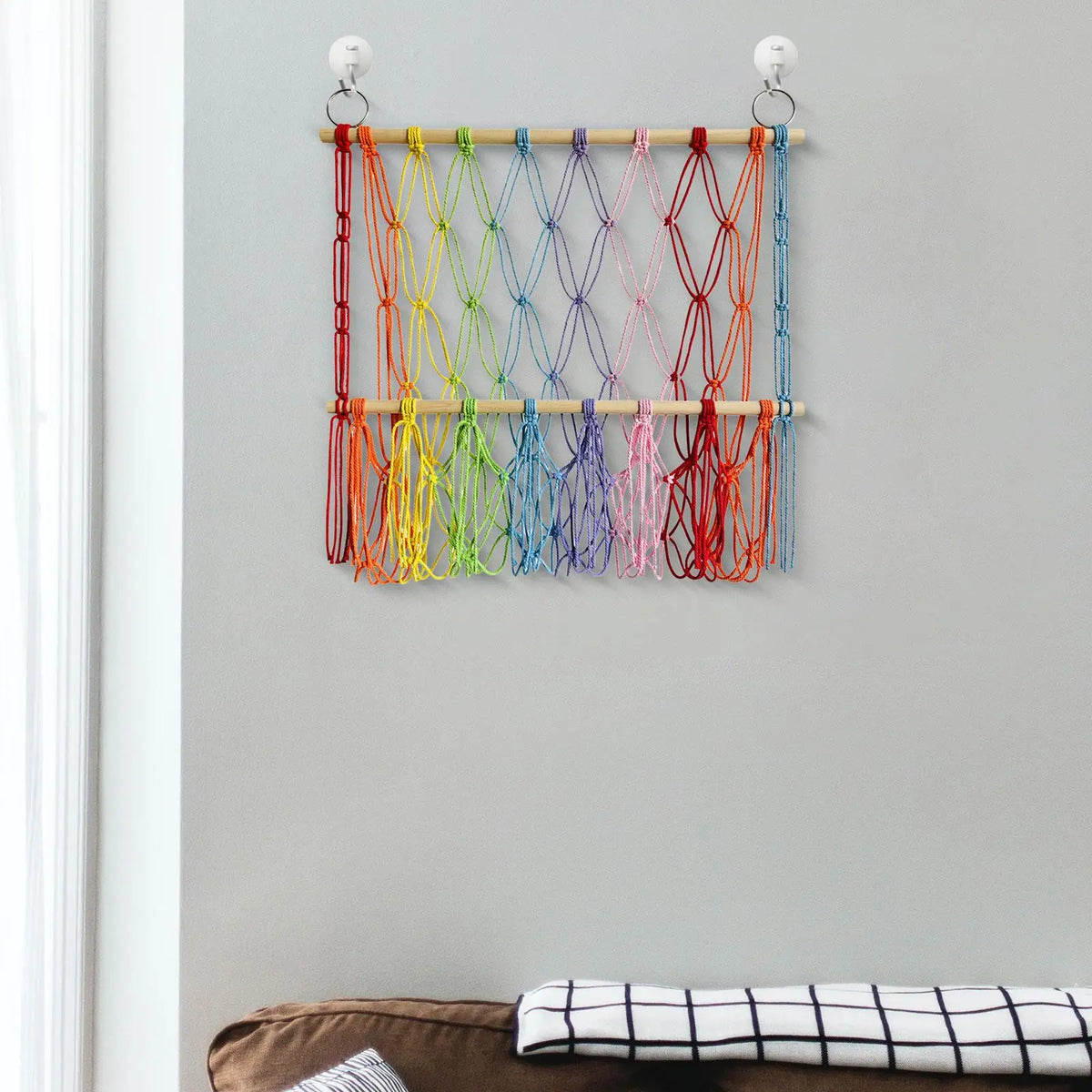 Handwoven Cotton Rope Stuffed Animal Hammock | Toy Organizer
