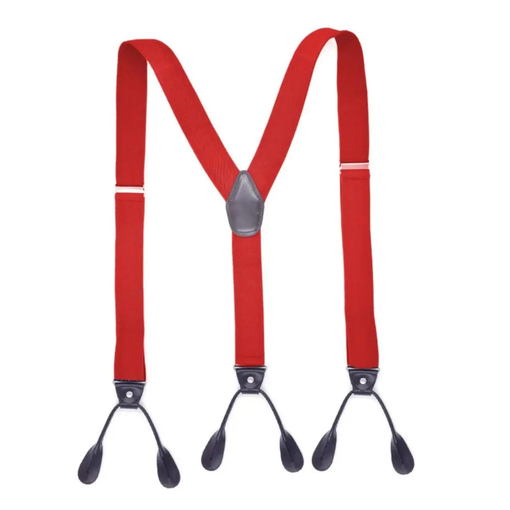 Vintage Y-Back Elastic Suspenders – Unisex Adjustable Braces