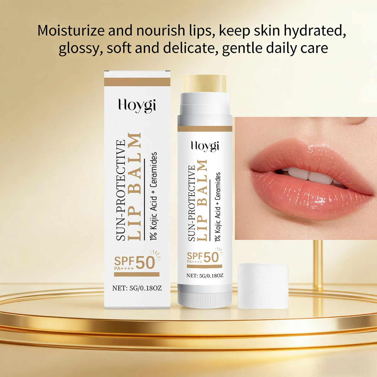 SPF 50+ Lip Balm with Kojic Acid & Ceramide | Hoygi