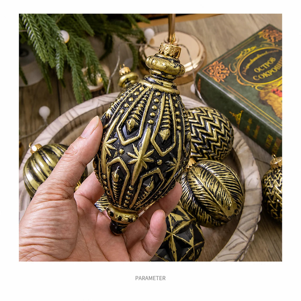 European Vintage Painted Christmas Ball Ornaments Set of 10