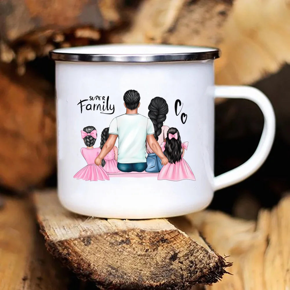 Super Dad Enamel Mug – Father's Day Coffee & Tea Cup Gift