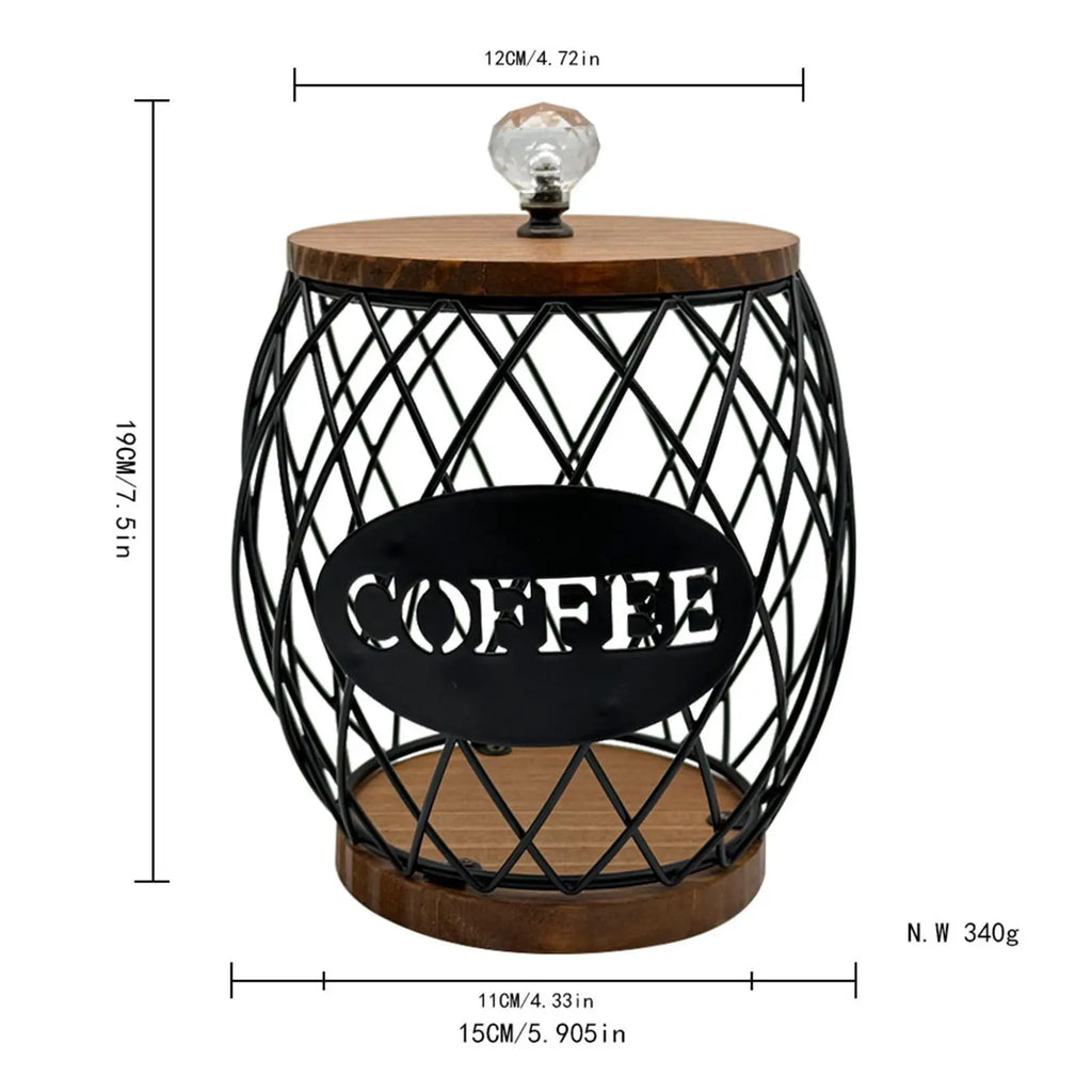 Kesoto Coffee Pod Holder Organizer – Large Capacity Basket