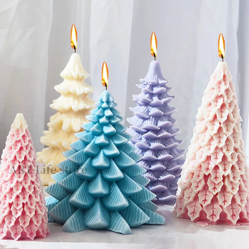3D Christmas Tree Silicone Mold – Candle, Resin & Plaster