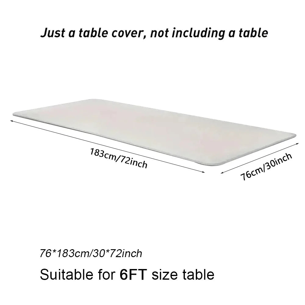 Spandex Elastic Fitted 6FT Rectangular Tablecloth | Wrinkle Free